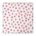 thumbnail image 1 of Red Strawberry Plants Fruit Pink Pattern Square Fitted Tablecloth with Elastic Edge,Square Table Cover,Washable Elastic Table Cover for Home Kitchen Party Decor 34"x34", 1 of 6