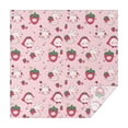 thumbnail image 1 of Red Strawberry Plants Fruit Rabbit Pink Pattern Square Tablecloth,Waterproof Square Table Cover,Wipeable Spillproof Washable Table Cover for Home Kitchen Party Decor 60"x60"(152x152cm), 1 of 6