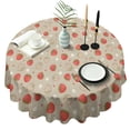 thumbnail image 1 of Red Strawberry Plants Fruit Round Tablecloth 60"x60",Wrinkle Wipeable Table Cloth for Kitchen Dining Room Picnic Patio Party, 1 of 6