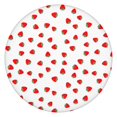 thumbnail image 1 of Red Strawberry Plants Fruit White Pattern Round Fitted Tablecloth with Elastic Edge,Dining Table Cover Waterproof,Outdoor Round Tablecloth for Camping,Dining,Indoor and Outdoor, 1 of 7