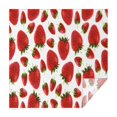 thumbnail image 1 of Red Strawberry Plants Fruit White Pattern Square Tablecloth,Waterproof Square Table Cover,Wipeable Spillproof Washable Table Cover for Home Kitchen Party Decor 60"x60"(152x152cm), 1 of 6