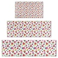 thumbnail image 1 of Red Strawberry Plants Leaf White Pattern Kitchen Rugs Sets Of 3,Kitchen Runner Rugs Non Skid Washable,Decorative Kitchen Floor Mats for Kitchen,Sink,Laundry,17"x30"+ 17"x47" + 17"x59", 1 of 6