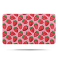 thumbnail image 1 of Red Strawberry Plants Pink Pattern Bathroom Rugs Mat,Non Slip Microfiber Bathroom Rug,Rubber Backing,Soft Bathroom Mats for Bathroom Floor,Tub and Shower,17x30in(43x75cm), 1 of 5
