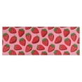 thumbnail image 1 of Red Strawberry Plants Pink Pattern Kitchen Rug Mat,Kitchen Runner Rugs Non Skid Washable,Decorative Kitchen Floor Mats for Kitchen,Sink,Laundry,17"X47", 1 of 5