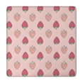 thumbnail image 1 of Red Strawberry Plants Pink Pattern Square Fitted Tablecloth with Elastic Edge,Square Table Cover,Washable Elastic Table Cover for Home Kitchen Party Decor 34"x34", 1 of 6