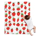 thumbnail image 1 of Red Strawberry Plants White Pattern Blanket,Comfortable Soft Flannel Throw Blanket,All Season,Warm Lightweight Blankets for Sofa Bed Couch Living Room Chair,30"x40", 1 of 4