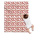 thumbnail image 1 of Red Strawberry Plants White Pattern Blanket,Comfortable Soft Flannel Throw Blanket,All Season,Warm Lightweight Blankets for Sofa Bed Couch Living Room Chair,30"x40", 1 of 4