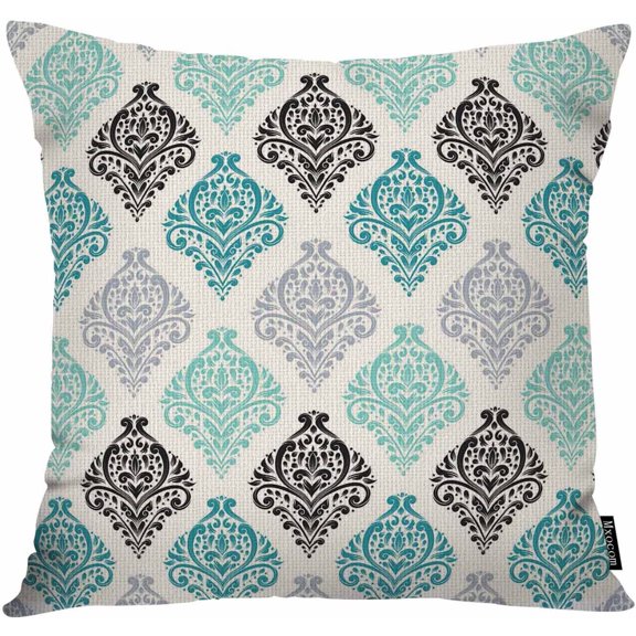 Red Strawberry Throw Pillow Cover Sweet Fruit Repeat Pattern Design Simple Nature Cotton Linen Pillowcase Cushion 18 x 18 Inch for Sofa, Bed, Car Decor