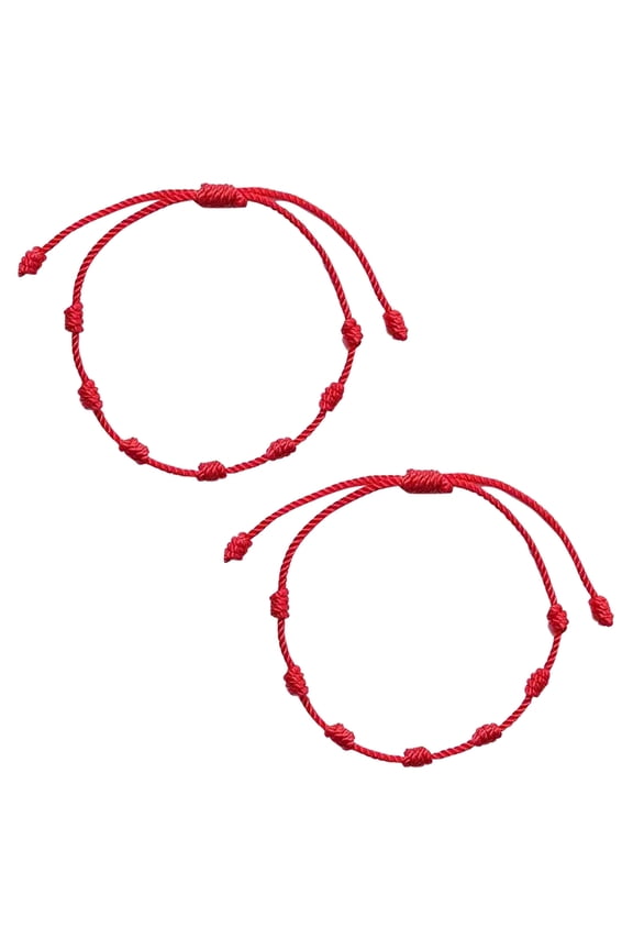 Red String Bracelet, Protection Knotted Wristband, Matching Friendship Jewelry, Couple Hand Accessory, Adjustable Lucky Charm, Minimalist Gift