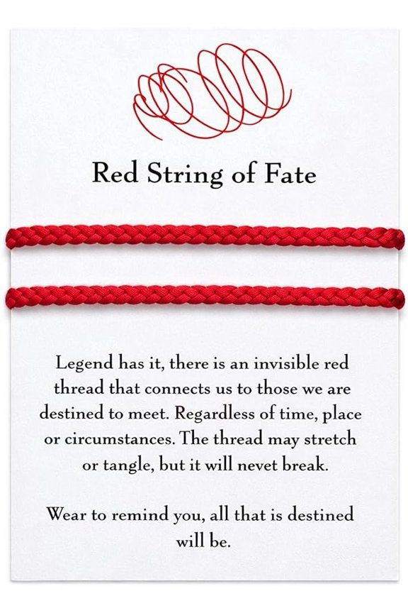 Red String Bracelets Couples Gifts for Boyfriend and Girlfriend Handmade Red String of Fate Bracelets Kabbalah Protection Good Luck Simple Matching Bracelets for Lover Women Men[e18964]
