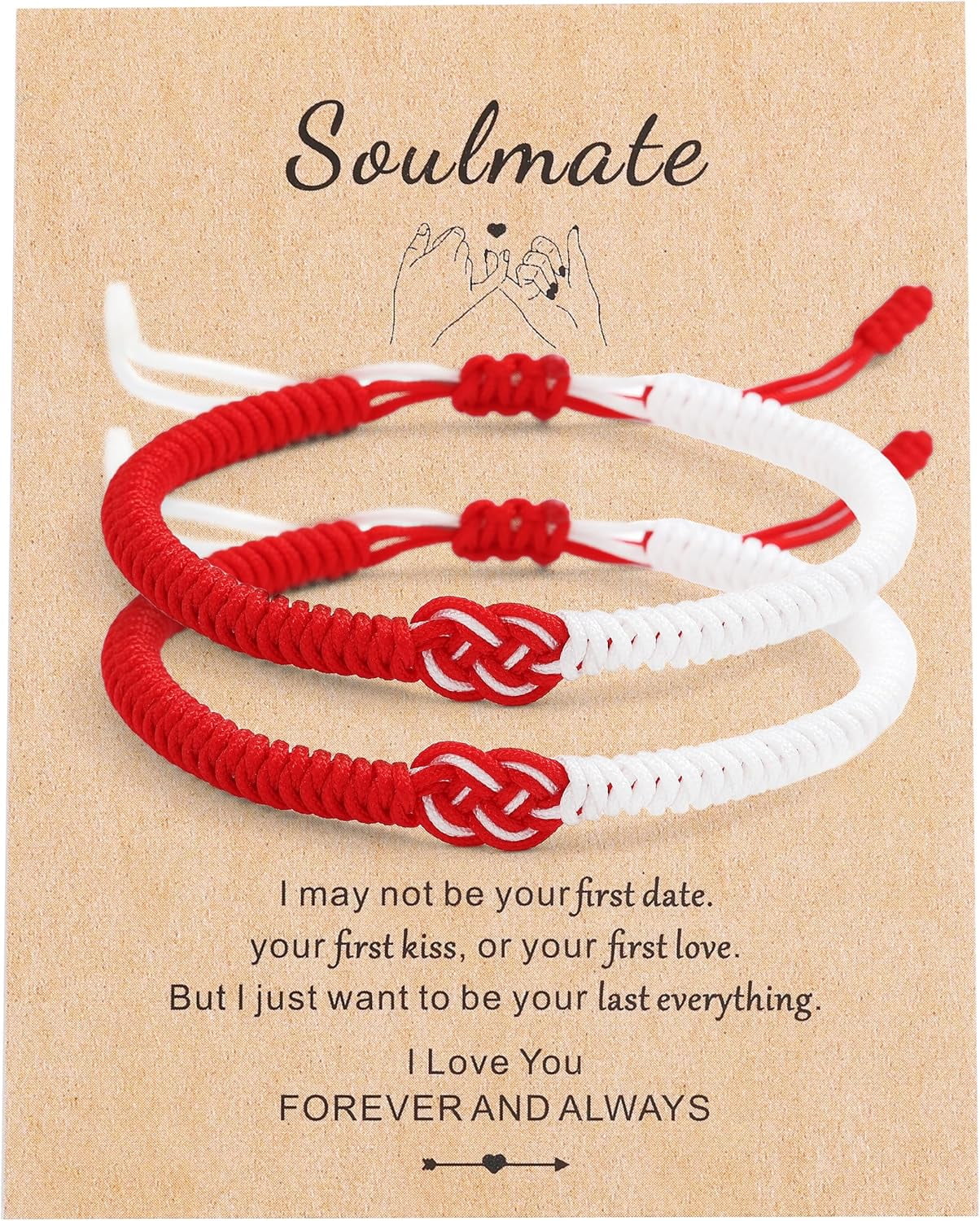 Red String Couple Bracelets Pcs Matching Black Braide Bracelets