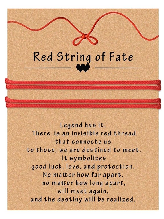 Red String of Fate Bracelet, Matching Couple Bracelets for Him Anniversary Gifts for Couple Red Bracelets as Women Good Luck Relationship Bracelet Boyfriend Girlfriend Graduation Jewelry red string o
