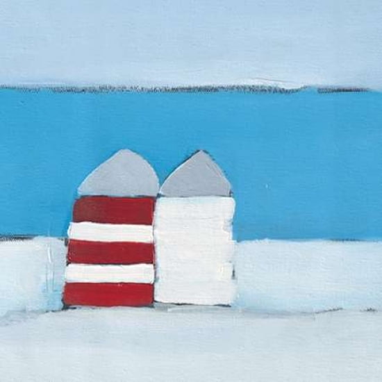 Red Stripe Canvas Art - Heidi Langridge (24 x 24)