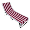 thumbnail image 1 of Red Stripe Lounge Chair Beach Towel With Top Fitted Pocket 26x82, 1 of 6