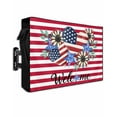 thumbnail image 1 of Red Stripe Outdoor TV Cover 60 to 65 Inch Weatherproof, Independence Day Love Heart Botanical 600D Oxford TV Covers with Waterproof Zipper, Outside Flat TV Screen Protector 58"Wx37"Hx4.5"D, 1 of 7