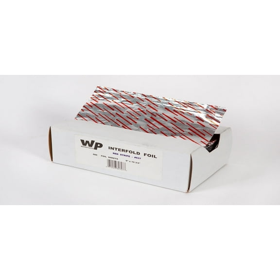 Red Stripe Pop up 9"x 10 3/4" Interfolded Foil sheets 6 x 500/Pck
