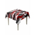 thumbnail image 1 of Red Stripe Table Cloth, Grey White Ombre Geometric Modern Abstract Waterproof Tablecloth for Square Tables, Reusable Washable Fabric Table Cover for Restaurant Kitchen Dining Tables 60"x60", 1 of 6
