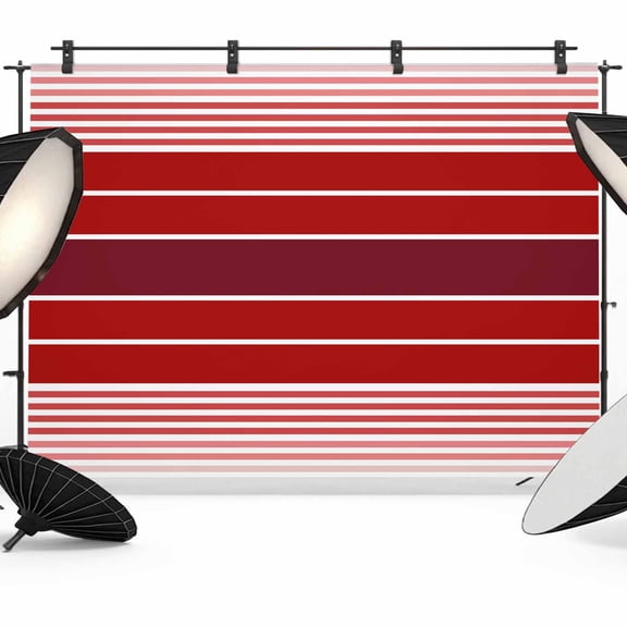 Red Striped Backdrop for Photoshoot,Photography Photo Studio Background Wall Backdrop,Modern Minimalist Gradient Lines Country Back Drop Banner Panel for Portraits Wedding Party Live Streaming 8x6Ft
