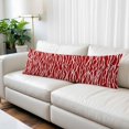thumbnail image 1 of Red Striped Body Pillow Covers 20"x54", Classic Minimalist Waves Lines Pattern Soft Brushed Microfiber Breathable Throw Pillow Covers, Pillowcase with Zipper for Couch Sofa Bedroom Living Room, 1 of 9