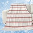 thumbnail image 1 of Red Striped Cooling Blanket, Lightweight Breathable Summer Throw Blanket with Double Sided Cold Effect, Rustic Red Stripe Modern Art Beige Picnic Beach Blankets Bed Sheet for Hot Sleepers 50"x60", 1 of 8