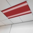 thumbnail image 1 of Red Striped Fluorescent Light Covers, Luxurious White Stripes Modern Abstract Art Magnetic Light Covers for Ceiling Lights, Fluorescent Ceiling Shade Filters for Classroom Bedroom Office 4x2Ft x 1PCS, 1 of 8