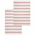 thumbnail image 1 of Red Striped Kitchen Dish Towels for Drying Dishes Set of 2, Rustic Red Stripe Modern Art Beige Waffle Weave Microfiber Hand Tea Bathroom Towels Quick Dry & Absorbent Towel 15.7x23.6, 1 of 7