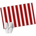 thumbnail image 1 of Red Striped Large Area Rugs for Bedroom Living Room, Soft Non Slip Carpet Bedside Rug, Christmas Farmhouse Red White Stripes Rectangular Floor Cover Kitchen Accent Rug 2'x3' for Dining Room/Office, 1 of 9
