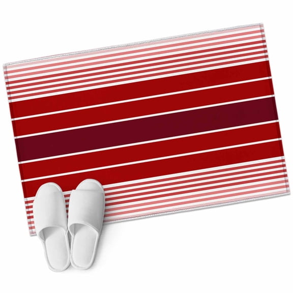 Red Striped Large Area Rugs for Bedroom Living Room, Soft Non Slip Carpet Bedside Rug, Modern Minimalist Gradient Lines Country Rectangular Floor Cover Kitchen Accent Rug 2'x3' for Dining Room/Office