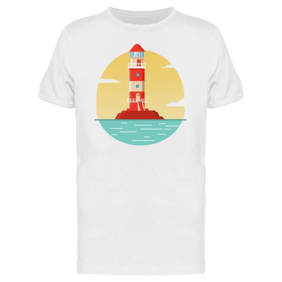 Red Striped Lighthouse Logo Tee Men's -Image by Shutterstock