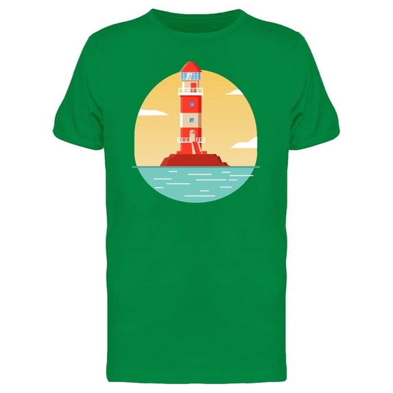 Red Striped Lighthouse Logo Tee Men's -Image by Shutterstock
