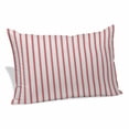 thumbnail image 1 of Red Striped Pillow Covers 16"x24", Red White Stripes Farmhouse Soft Brushed Microfiber Breathable Throw Pillow Covers, Decorative Pillowcase with Zipper for Couch Sofa Bedroom Living Room, 1 of 9