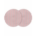 thumbnail image 1 of Red Striped Round Placemats Set of 2 for Dinning Tables,Heat-proof Braided Table Mats 13 Inch,Red White Stripes Farmhouse Washable Place Mat for Kitchen Restaurant Party Decor Supplies Table Setting, 1 of 9