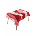 thumbnail image 1 of Red Striped Table Cloth, Modern Gradient Geometric Ripple Stripes Waterproof Tablecloth for Rectangle Tables, Reusable Washable Fabric Table Cover for Restaurant Kitchen Dining Tables 60"x102", 1 of 6