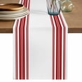 thumbnail image 1 of Red Striped Table Runner 108 Inches, Farmhouse Simple Line Vertical Stripes Bed Runner Dresser Scarves Tabletop for Indoor Outdoor Parties/Ceremony/Banquet, 13"x 108", 1 of 9