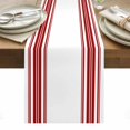 thumbnail image 1 of Red Striped Table Runner Farmhouse Simple Line Vertical Stripes Tablerunners 16 x 72 Inch, Table Decorations Tabletop Scarf for Summer Gathering Holiday Farmhouse Kitchen Dining Decor, 1 of 8
