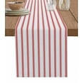 thumbnail image 1 of Red Striped Table Runner Red White Stripes Farmhouse Tablerunners 13 x 70 Inch, Table Decorations Tabletop Scarf for Summer Gathering Holiday Farmhouse Kitchen Dining Decor, 1 of 6