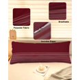 thumbnail image 1 of Red Striped Throw Pillow Covers, Vintage Stripes Ombre Soft Breathable Pillow Cases with Invisible Zipper for Sleeping, Long Body Pillowcases for Couch Bed Sofa Chair 20x60 Inches, 1 of 9
