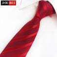 thumbnail image 1 of Red Striped Ties For Men Casual Jacquared Neckties For Men Classic Striped Neck Tie For Wedding Party, 1 of 4
