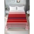 thumbnail image 1 of Red Striped Twim Size Flat Sheet, Wrinkleproof & Fadeproof Cooling Flat Bed Sheet Only, Modern Minimalist Gradient Lines Country Breathable Soft Bedding Top Sheets 66 x 96 Inches, 1 of 8