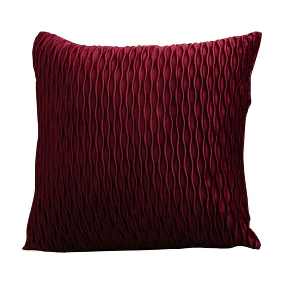 Red Striped Velvet Pillow Cover For Sofa And Bedroom Decorative Cushion Case Soft Plush Accent Pillow With Hidden Zipper Washable And Fade Resistant
