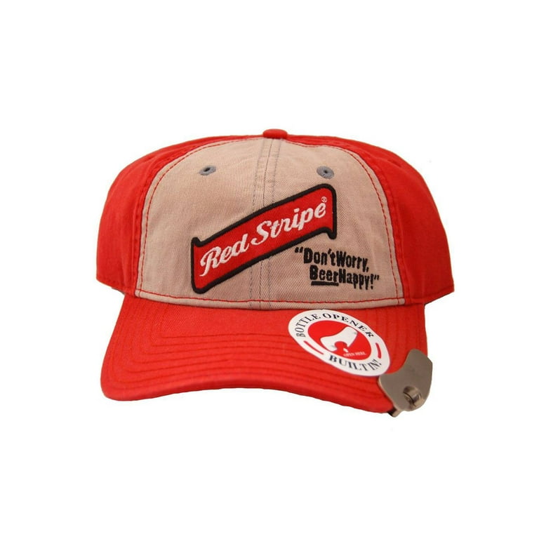 Red stripe beer ball cap outlet