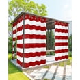 thumbnail image 1 of Red Stripes Outdoor Curtains for Patio, Simple Red White Texture Privacy Drapes Grommet Waterproof Outside Curtains for Porch/Cabana/Balcony 54"x 84", 1 Panel, 1 of 9