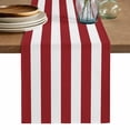 thumbnail image 1 of Red Stripes Table Runner, Simple Red White Texture Washable Cotton Linen Table Runners 90 Inches Long, Dresser Scarf Runner for Dining/Coffee/Kitchen/Hallway Tables 13''x90'', 1 of 8