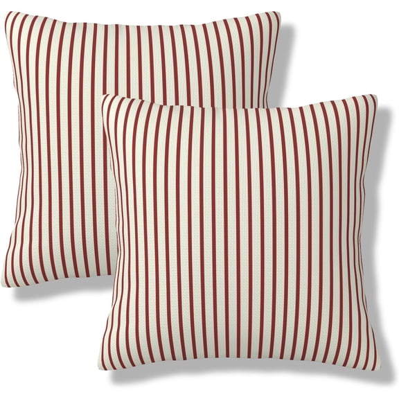 Red Stripes Throw Pillow Covers Modern Striped Pillow Covers 20x20 Inch Set of 2 Geometric Pattern Square Pillowcase Decorative Cushion Cases for Home Bedroom Couch Sofa