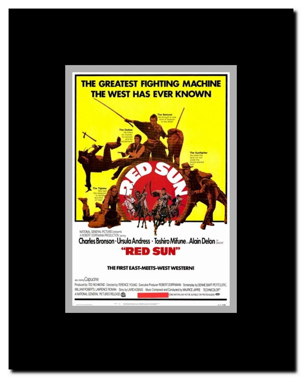 Red Sun Framed Movie Poster