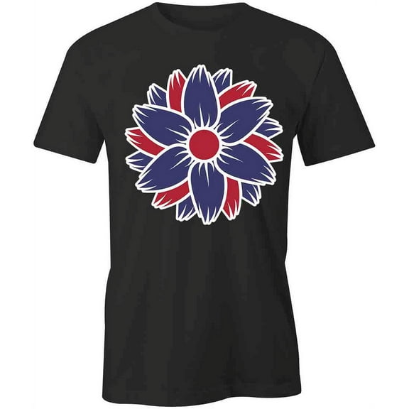 Red Sunflower T-Shirt | Pretty Flower Black Tee Gift