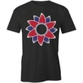thumbnail image 1 of Red Sunflower T-Shirt | Pretty Flower Black Tee Gift, 1 of 5