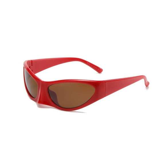 Red Sunglasses UV Protections Rap Shades Retro