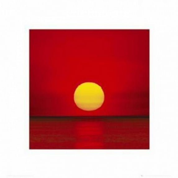 Red Sunset Laminated Poster (16 x 16)