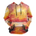 thumbnail image 1 of Red Sunset Oil Painting Men’s Hoodies Sweatshirt Fleece Jackets Long Sleeve Sweatshirts, 1 of 5